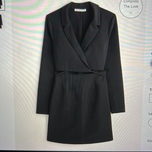 Wrap Front Cutout Blazer Dress